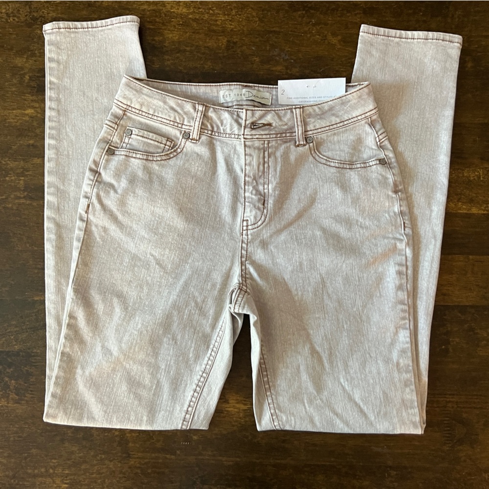 Cato | Light Beige Wash | Rustic Denim Jeans | Size 2